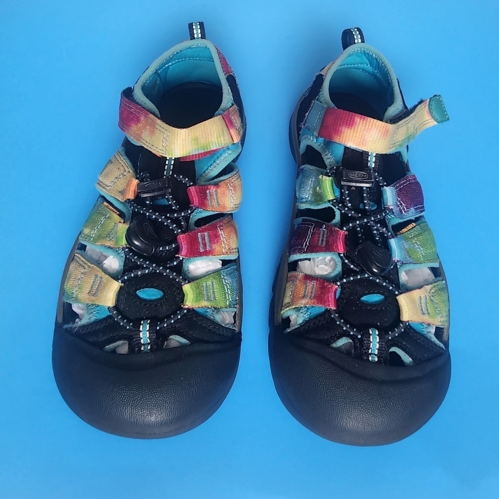 Keen Newport H2 Rainbow Tie Dye Sport Sandals Size 2 Hiking Water Kids.